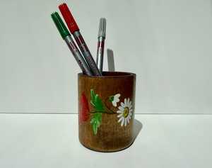Wooden Office Desk Organizer with Pen Storage Compartment - Product Image 3