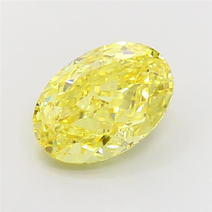 Excellente pierre précieuse synthétique polonaise de 5,14 carats, taille ovale, jaune vif fantaisie, diamant de laboratoire certifié IGI, clarté VS2 - Product Image 5