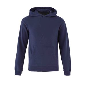 <b>Men's</b> Navy <b>Blue</b> Hooded Fleece Sweatshirt Regular Fit Solid Color Casual Long Sleeve Pocket Design Autumn Wear - Product Image 6