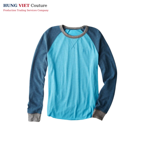 T-shirt boxy à manches longues fabriqué au Vietnam Longueur des hanches Palette neutre en tissu tricoté vert olive - Product Image 2