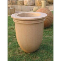Cachemire Granit Indien Blanc Moderne Artisanat Durable Écologique Facile à Nettoyer Jardin Décor À La Maison Pot De Fleur TSF Inde