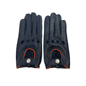 Gants en cuir véritable pour usage général, antidérapants, avec manchette renforcée, sans poudre, épaisseur 10 mil, sans latex, confortables pour le travail quotidien - Product Image 1