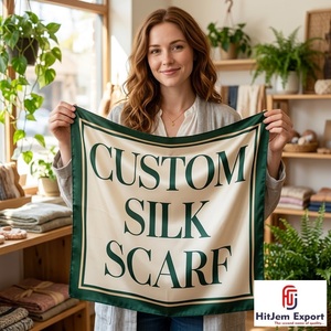 Fabricant de foulards carrés personnalisés de luxe à impression sur mesure, effet soie, châle, OEM, ODM, marque privée, usine textile en Inde - Product Image 3