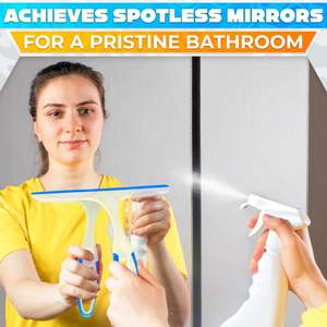 Raclette manuelle pour vitres de douche, poignée en plastique durable, écologique, couleurs aléatoires, lame en caoutchouc flexible, crochet de suspension facile, légère - Product Image 6