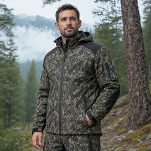 Chaqueta de Caza Digital Impermeable y Anti-UV para Hombre, Marca TERZO SPORTS, Diseño Sólido, para Invierno, con Capucha, 100% Lona, Estilo Táctico - Product Image 5