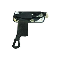 Selle de cheval Western sans arceau en cuir noir, arceau en plastique, acier inoxydable, motif floral estampé, conchos floraux, 10-18 pouces