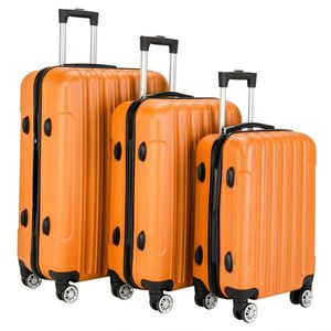 Set di valigie da viaggio multifunzione arancione 3-in-1 di grande capacità - Product Image 6