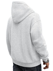 2025 personnalisé hommes 100% coton sweat à capuche surdimensionné lourd Streetwear avant Logo col à capuche Style décontracté coupe ample pour l'hiver - Product Image 2