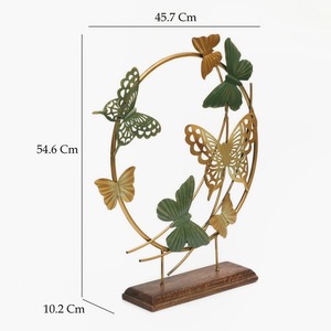 <b>Modern</b> Wooden Base Metal <b>Table</b> Object Bedroom Decor Piece Ideal For <b>Dressing</b> <b>Table</b> And Side <b>Table</b> Aesthetic Styling From India - Product Image 4