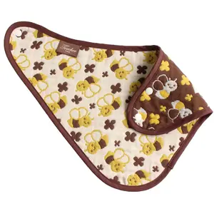 [Wholesale Products] Made in Japan 5-Layered Gauze Baby Bib Bandana Shape 36cm*22cm 100% Cotton Breathable Low MOQ Soft Bees