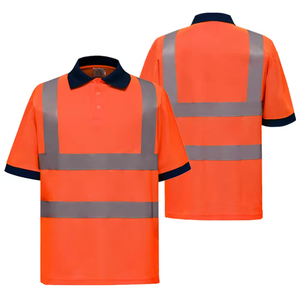 High Visibility Short Sleeve Reflective Safety T Shirt Men Heavy Duty Breathable Hi Vis Shirt Safety Moisture - Product Image 1
