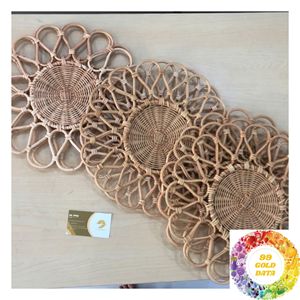 Set de table décoratif en rotin tressé à la main, élégant accent de table pour la maison, les restaurants, les cafés et les événements - Product Image 4