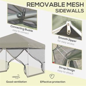 Tenda a baldacchino beige pop-up 3x3 metri - Product Image 3