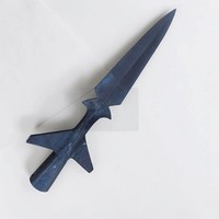 Lance à ailettes forgée à la main en acier à haute teneur en carbone Dark Hammer Art – Design médiéval de l'ère viking, objet de collection artistique