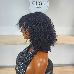 Vietnamese Virgin Hair <b>Long</b> Kinky Curl Lace Front <b>Wig</b> Double Drawn 5by5 Closure Transparent Lace Small Medium Cap for Salon - Product Image 3