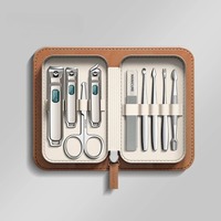 Kit de manucure et pédicure allemand 9/11 pièces en acier inoxydable anti-éclaboussures pour ongles incarnés et peaux mortes – Soin des ongles