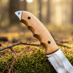 Cuchillo de Caza Vikingo de Hoja Fija Hecho a Mano, Mango de Palisandro, Hoja D2 Pulida de Espiga Completa, 14 Pulgadas, Premium - Product Image 4
