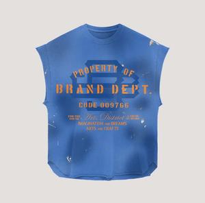 Ensemble personnalisé pour homme : débardeur et short 100 % coton, impression sérigraphique, tenue d'été, streetwear avec strass - Product Image 4