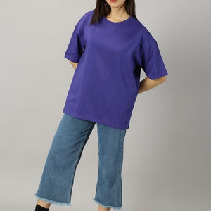 Camiseta de Verano para Mujer, Holgada, Transpirable, con Logotipo Personalizado, Impresión Digital DTF, Estilo Urbano, Algodón de Alta Calidad, 180g, OEM - Product Image 4