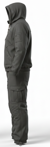 Men's Reinforced Hooded Thick Camouflage Sublimation Printed 100% Polyester Outdoor Camping <b>Techwear</b> <b>Jacket</b> - Product Image 4