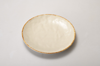 Assiette en mélamine marron vintage polie avec logo personnalisé, 10 pouces, incassable, pour restaurant et hôtel, vente en gros, OEM, ODM