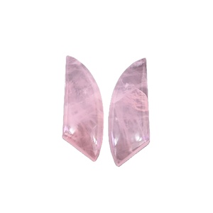 Cuarzo Rosa Natural de Alta Calidad para Curación, Cabujón Plano Pulido de 8x20mm, Tamaño Personalizado, Piedras Preciosas Sueltas para Fabricación de Joyas y Pendientes - Product Image 1
