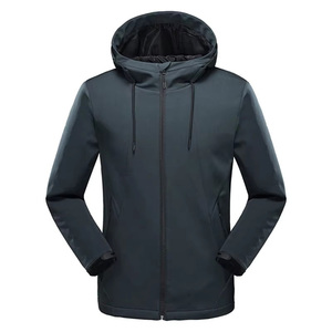 Veste softshell à capuche pour homme et femme, doublée de polaire, coupe-vent, résistante à l'eau, manteau d'extérieur noir, gris, olive, violet, personnalisable OEM - Product Image 6