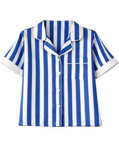 Conjunto de Pijama de Satén Rosa Personalizado para Mujer, Manga Corta, con Botones, Estilo Seda, Ropa de Dormir de Dos Piezas con Pantalones Cortos - Product Image 2