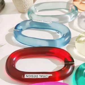 Cadena de eslabones de resina, decoración de pared con eslabones de resina colgantes, arte de resina acrílica moderno y único al precio más bajo. - Product Image 3