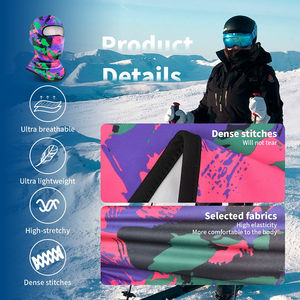 Pasamontañas térmico de punto para protección facial completa en invierno, para esquí, snowboard, ciclismo, deportes al aire libre, que brinda calidez y bloquea el viento. - Product Image 4