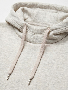 Sudadera Unisex con Capucha, Color Gris Claro, Corte Regular, Informal, Transpirable, con Bolsillo, Color Sólido, Estilo Otoñal, 100% Poliéster - Product Image 5