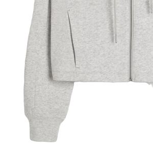 2026 Custom Logo Cropped Hoodie for Women Cotton Crop Top Turtleneck <b>Zipper</b>-Up Plus Size Short Hoodie for Winter - Product Image 5