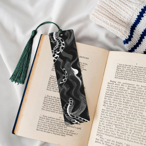 ที่คั่นหนังสือกระดาษลายปลาหมึกพร้อมของตกแต่งสีดำ ของขวัญ ของใช้สำนักงาน ที่คั่นหนังสือส่งเสริมการขาย ขายส่ง - Product Image 1