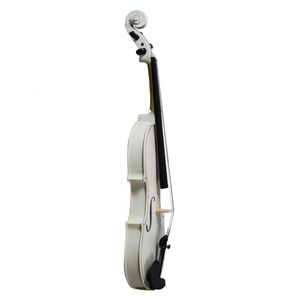 Nuovo Set Violino Acustico 4/4 Fatto a Mano con Arco in Resina Bianca per Studenti e Violinisti Elettrici, Archi in Fibra di Carbonio e Legno Inclusi - Product Image 5