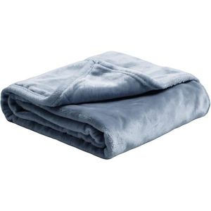 Coperta in Velluto Felpato Blu Chiaro Misura Queen, Leggera e Morbida, Coperta Accogliente e Soffice per Divano - Product Image 1