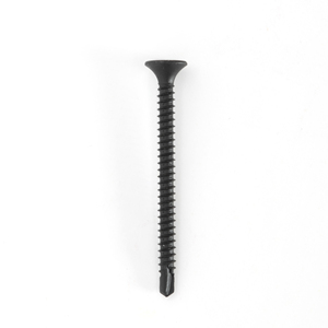 Tornillo para paneles de yeso PDC Modelo 9 de acero al carbono Clase 8.8, rosca métrica/pulgada estándar, punta de taladro, autorroscante, cabeza de campana, negro/gris - Product Image 4