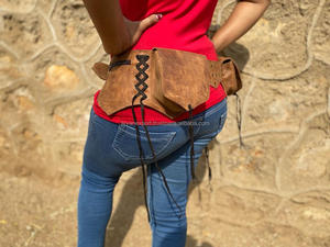 New Luxury Designer Full Grain Genuine Leather Utility <b>Belt</b> <b>Pocket</b> <b>Belt</b> Stylish & Functional Fanny Packs Tree <b>Pockets</b> Waist Bags - Product Image 6