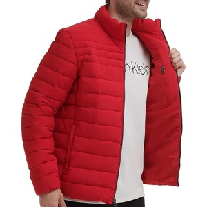 Hot Selling Custom Men's <b>Winter</b> Puffer <b>Jacket</b> <b>Waterproof</b> Zipper Casual Style Canvas Fabric OEM ODM Puffer <b>Jacket</b> for men - Product Image 1