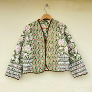 Edredón Acolchado Hecho a Mano en India, 100% Algodón Ecológico, Antiarrugas, Transpirable, de Secado Rápido, con Estampado Digital y Bolsillo Frontal, para Otoño/Invierno - Product Image 1