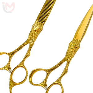 Tijeras de Peluquería Profesionales de 6.0 Pulgadas con Diseño Moderno y Patrón Damasco, Tijeras Planas con 28 Dientes - Product Image 5
