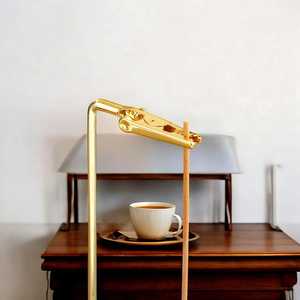 Soporte artesanal invertido para varillas de incienso con clip de latón, recogedor de cenizas de vidrio, base de madera y tubo de almacenamiento, para decoración de mesa y hogar, ideal como regalo. - Product Image 1