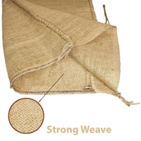 Sacs de sable en jute écologiques et robustes avec cordon de serrage, 14x27 pouces, en toile de jute biodégradable pour le contrôle des inondations et de l'érosion, marque LMC GLOBAL