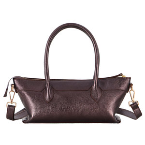 Women Genuine Leather Metallic Copper Shoulder <b>Backpack</b> Bag Two Handles Zipper Closure Luxury Travel Handbag Durable Premium - Product Image 2