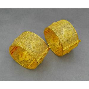 Wholesale Dye Gold Plated Traditional Kada <b>Bangle</b> Gold Plated Bracelet <b>Bangles</b> African Bracelets Wedding Ethiopian Arabic <b>Bangle</b> - Product Image 6