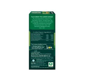 Thé biologique à la tulsi, au citron et au gingembre d'Inde | 25 sachets de thé, paquet de 2, 177 g - Product Image 2