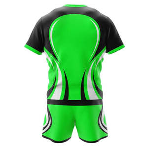 Uniformes de Rugby Deportivos Unisex, Kits de Rugby OEM de Alta Calidad, Impresión por Transferencia de Calor, Logotipo Personalizado, Camiseta de Rugby de Manga Corta - Product Image 3