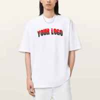 T-shirt Homme Oversize Uni 100% Coton Personnalisé avec Logo Imprimé DTF 180 GSM Respirant Anti-rétrécissement Séchage Rapide Streetwear Hip-hop 2026