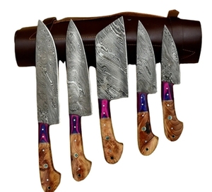 Handmade Carbon Steel Sustainable Multifunction Chef <b>Knife</b> <b>Set</b> 5 Pieces Razor <b>Sharp</b> High Carbon Forged Customizable Wholesale - Product Image 1