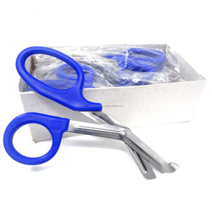 Tijeras para Paramédicos y Enfermeras de 7.5 Pulgadas con Mango Azul, Tijeras de Trauma EMT, Instrumentos Médicos Manuales de Acero Inoxidable, Certificación CE ISO, OEM ODM - Product Image 1