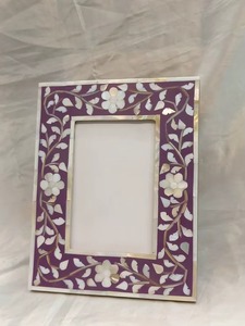 Cadre photo en nacre, design floral, décoration de table, décoration murale, cadre photo en nacre, best-seller pour la décoration intérieure - Product Image 2